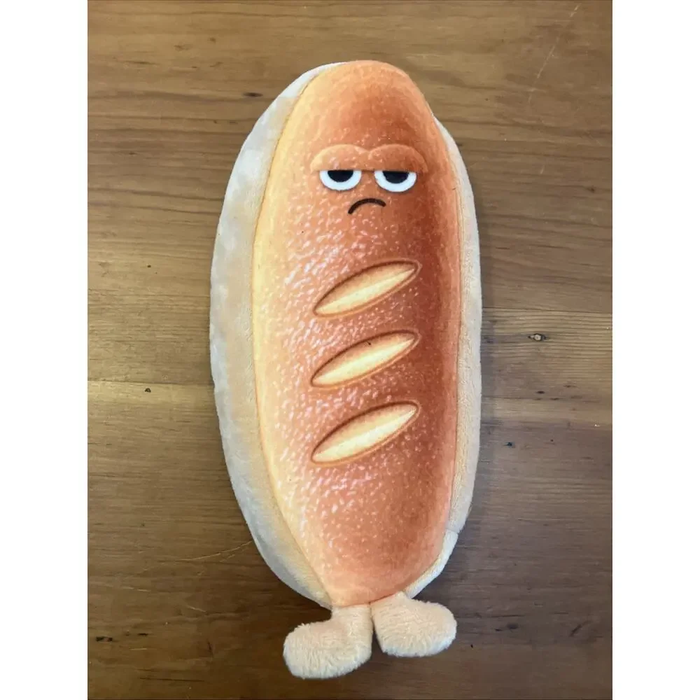 Bread Funny Hot Dog Bun Soft Pencil Case Zip X-Dolls Kawaii Style 9.5